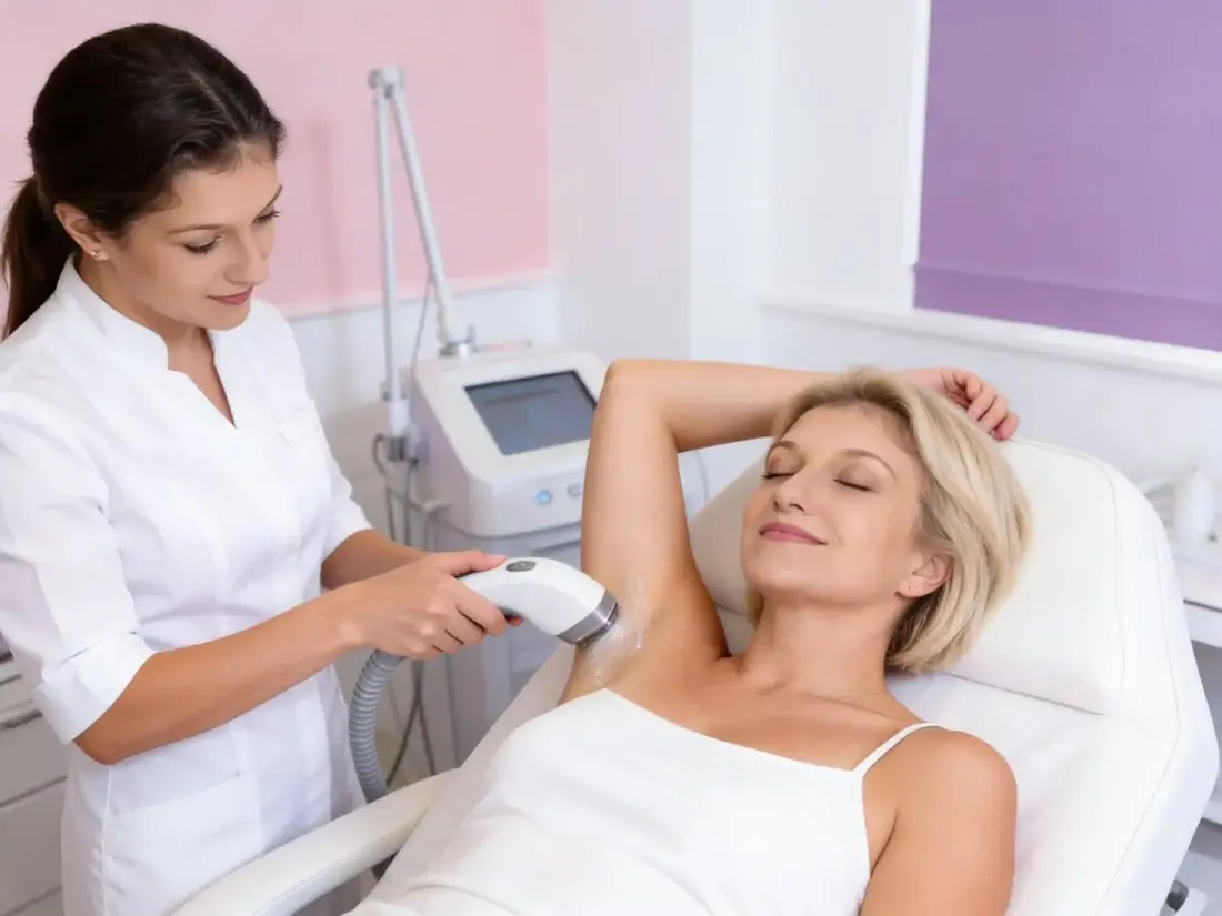 Épilation laser des aisselles à Nice — séance indolore chez Samantha Esthétique